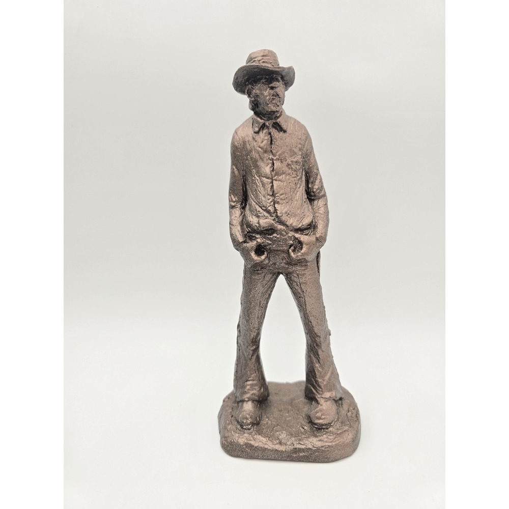 Michael Garman‎ Western Bronze tone Sculpture Texican Vintage Figurine Statue
